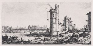 A Pont-Neuf látképe, „Párizs két nagy látképe” című sorozatból alkotó: Jacques Callot