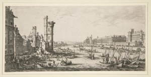 Kilátás a Louvre-ra alkotó: Jacques Callot