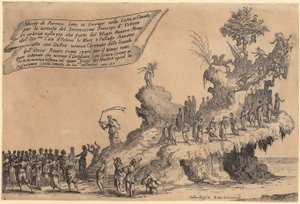 A Montparnass kocsija, a „Szépség háborúja” sorozat 2. lapja alkotó: Jacques Callot