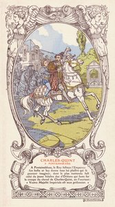 Károly, Orléans hercege meglepte V. Károly császárt azzal, hogy felugrott a lovára és foglyának nyilvánította, Fontainebleau