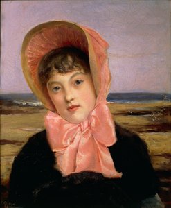 Lány rózsaszín kalapban alkotó: Jacques-Emile Blanche