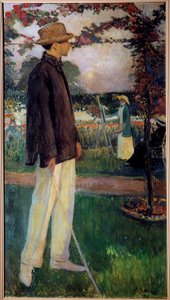 Jean Cocteau (1889-1963) író portréja lábában alkotó: Jacques-Emile Blanche