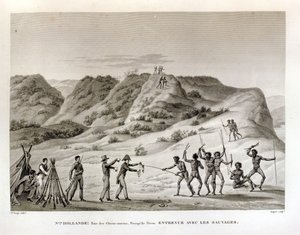 Shark Bay, Peron-félsziget, Új-Hollandia: Találkozás a bennszülöttekkel, a „Voyage Autour du Monde sur les Corvettes de L