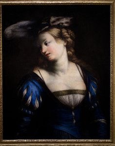 Fiatal nő kék blúzban alkotó: Jacques Francois Courtin
