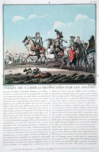 Cambrai területeit az angolok tisztelik, vésette: Jean Baptiste Morret (fl.1790-1820)