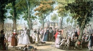 Sétány a Boulevard du Temple-ben, 1788 alkotó: Jacques Francois Joseph Swebach