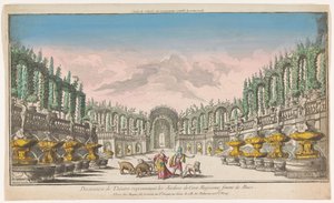 Kilátás Circe kertjére Decoration de theatre, reprezentatív les jardins de Circe (cím a tárgyon)