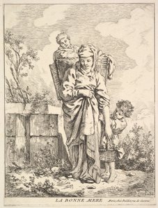 A jó anya, 18. század. alkotó: Jacques Gabriel Huquier