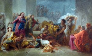 Krisztus kiűzi a kereskedőket a templomból