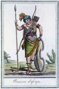 Afrikai Amazon - Grasset St Sauveur „” Utazások enciklopédiájában”, szerk. 1796 alkotó: Jacques Grasset de Saint Sauveur