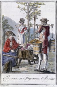 Angol parasztok és parasztok – Grasset St Sauveur „” Utazások enciklopédiájában”, szerk. 1796 alkotó: Jacques Grasset de Saint Sauveur