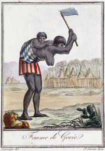 Femme of Gorèe (Szenegál) – Grasset St Sauveur „” Utazások enciklopédiájában”, szerk. 1796 alkotó: Jacques Grasset de Saint Sauveur