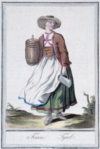 Femme of Tirol – Grasset St Sauveur „” Utazások enciklopédiájában”, szerk. 1796 alkotó: Jacques Grasset de Saint Sauveur