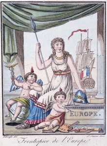 Európa Frontispice – Grasset St Sauveur „” Utazások Encyclopediájában” – szerk. 1796 alkotó: Jacques Grasset de Saint Sauveur