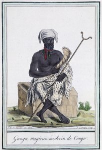Ganga, varázslóorvos Kongóból – Grasset Saint Sauveur „” Utazások enciklopédiájában”, szerk. Párizs 1796 alkotó: Jacques Grasset de Saint Sauveur