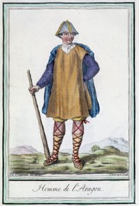 Aragóniai ember (Spanyolország) – Grasset St Sauveur „” Utazások enciklopédiájában”, szerk. 1796 alkotó: Jacques Grasset de Saint Sauveur