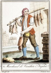 Húskereskedő Nápolyban – a párizsi Grasset St Sauveur „” utazások enciklopédiájában” alkotó: Jacques Grasset de Saint Sauveur