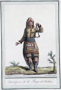 Sauvagesse of Hudson Bay (Kanada) – Grasset St Sauveur „” Utazások enciklopédiájában”, szerk. 1796 alkotó: Jacques Grasset de Saint Sauveur
