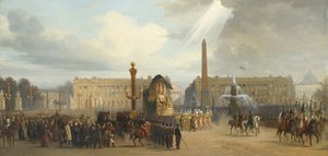 Napóleon temetési kocsija átkel a Place de la Concorde-on, 1840. december 15.