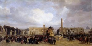 I. Napóleon temetkezési csapata áthalad a Place de la Concorde-on 1840. december 15.