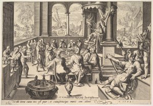 Egy gyermekkirály kormányának allegóriája, 1588. alkotó: Jacques II de Gheyn