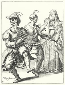 Álarcos (metszet) alkotó: Jacques II de Gheyn