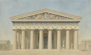 T templom Selinuntéban (Szicília), a főhomlokzat restaurált magaslata