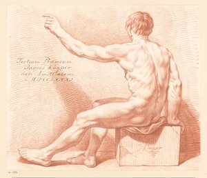Ülő férfi akt, hátulról nézve (3. díj 1781)