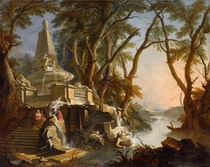 Képzeletbeli táj: A folyó alkotó: Jacques Lajoue de