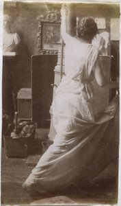 Tanulmány egy drapériás női modellről, hátulról Jacques de Lalaing stúdiójában alkotó: Jacques Lalaing (attributed to)