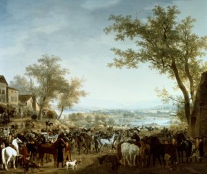 Gaillard-i lóvásár alkotó: Jacques-Laurent Agasse