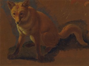 Egy róka tanulmányozása alkotó: Jacques-Laurent Agasse