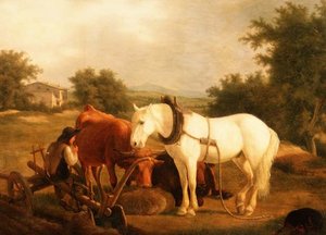 A Plough csapata pihen alkotó: Jacques-Laurent Agasse