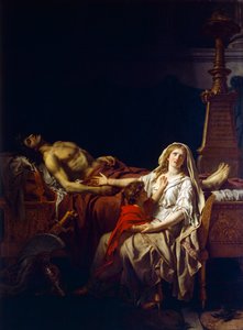 Andromache gyászolja Hector holttestét, Jacques-Louis David (1748-1825) alkotó: Jacques Louis (studio of) David