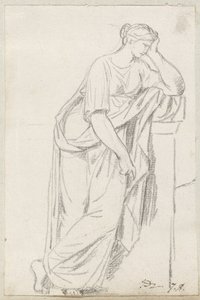 Egy múzsa a múzsák szarkofágjából alkotó: Jacques Louis David