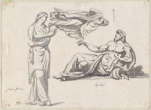 Egy folyóisten és két klasszikus szobor alkotó: Jacques Louis David