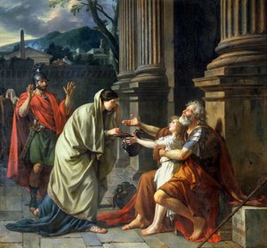 Belisarius alamizsnáért könyörgő, 1781 alkotó: Jacques Louis David