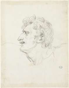 Egy férfi feje, bal oldali profil alkotó: Jacques Louis David