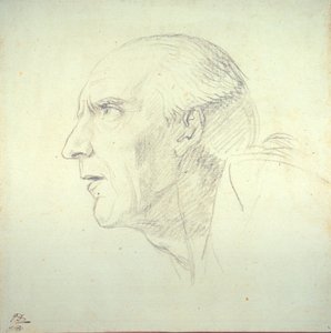Egy öregember feje profilban alkotó: Jacques Louis David
