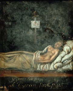 Louis-Michel Le Peletier, de Saint-Fargeau márki 1760-1793 halálos ágyán, kb. 1793. alkotó: Jacques Louis David