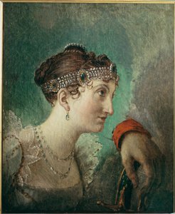 Mme. Alexandre de la Rochefoucauld ... (olajvázlat) alkotó: Jacques Louis David