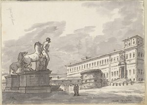 Monte Cavallo, a Lószelídítőkkel alkotó: Jacques Louis David