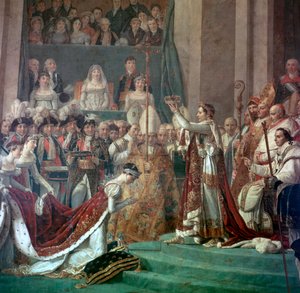 Napóleon Buonaparte és Josephine császárnő festménye, 18. század alkotó: Jacques Louis David
