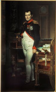 I. Napóleon (1769-1821) egészalakos portréja a Tuileries-i dolgozószobában. Jacques Louis David festménye (1748-1825) 1812 Magángyűjtemény. alkotó: Jacques Louis David