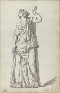 Római múzsa szobor (Anchyrrhoe) alkotó: Jacques Louis David