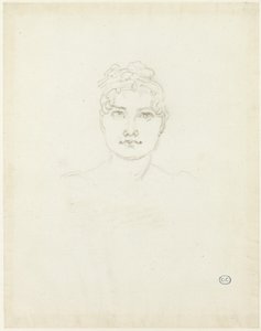 Egy női fej vázlata alkotó: Jacques Louis David