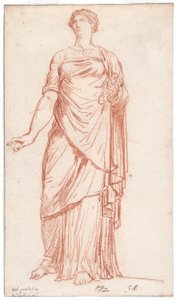 Flóra szobra elölről nézve a Palazzo Giustinianiban, Rómában alkotó: Jacques Louis David