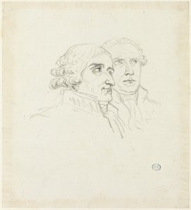 Tanulmányok a sasok terjesztésére: Cambacérés Archi-Chancelier és Lebrun Archi-Trescrier alkotó: Jacques Louis David