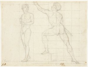 Tanulmány a "The Distribution of the Eagles" c. alkotó: Jacques Louis David