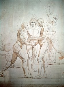 A teniszpálya esküje befejezetlen, részlet, 1791-1792 alkotó: Jacques Louis David